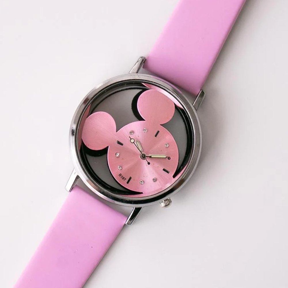 Pink Mouse Ears Hollow Watch NWT - Picture 4 of 7